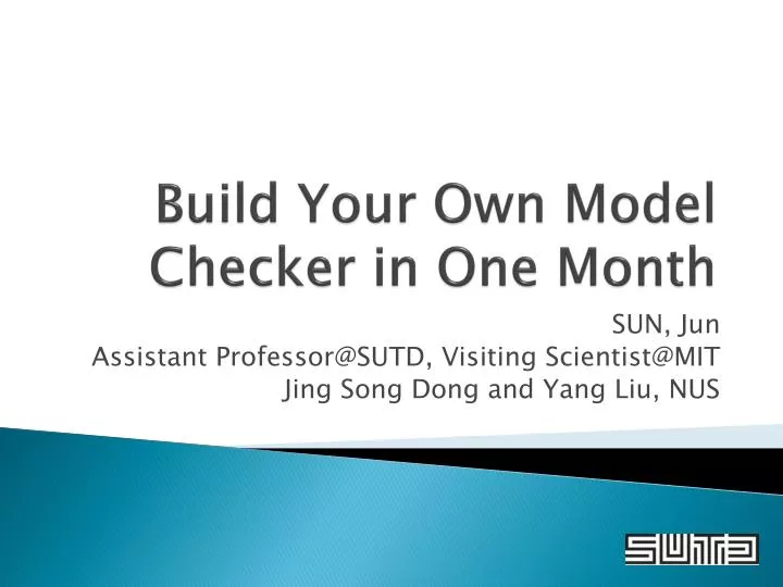build your own model checker in one month