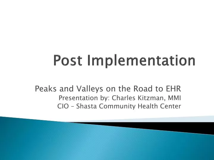post implementation