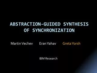 Abstraction-Guided Synthesis of Synchronization