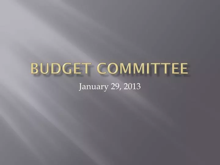 budget committee