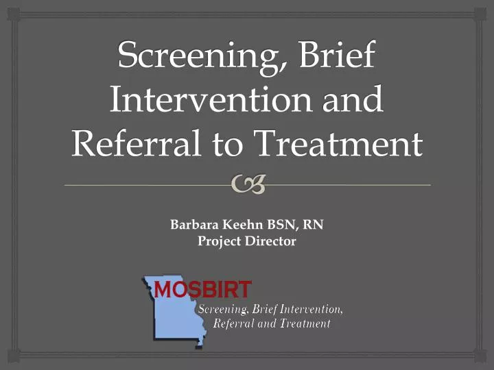 screening brief intervention and referral to treatment