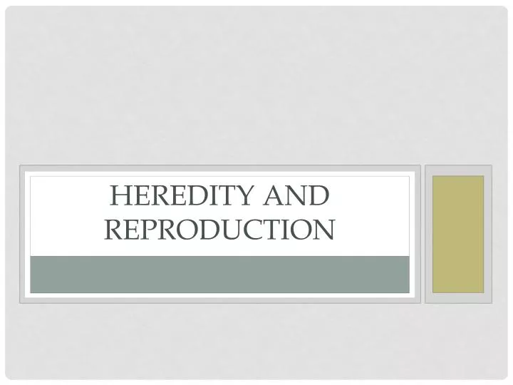 heredity and reproduction