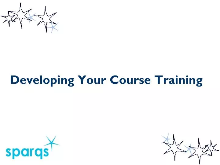 developing your course training