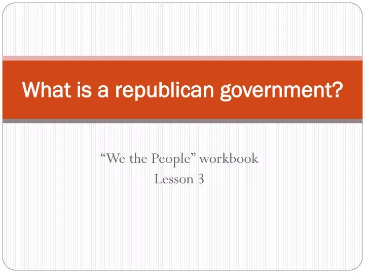 what is a republican government