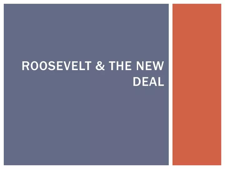 roosevelt the new deal