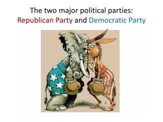 The two major political parties: Republican Party and Democratic Party