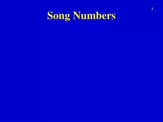 Song Numbers