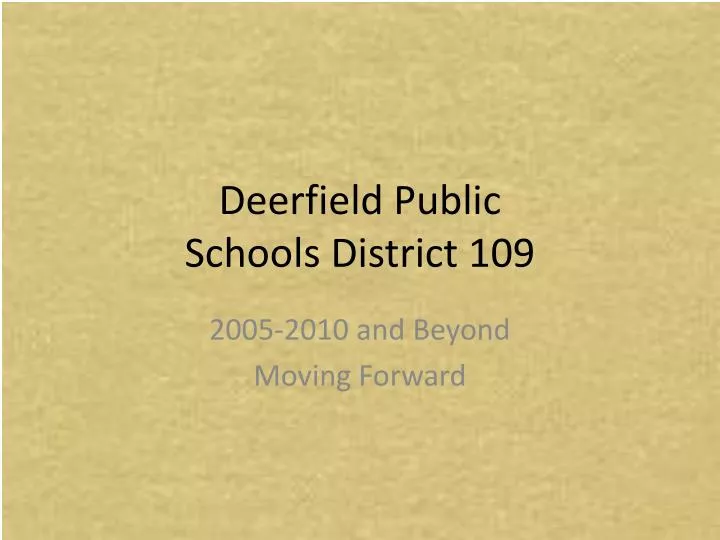 deerfield public schools district 109