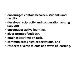 encourages contact between students and faculty,