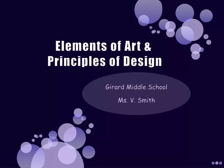 elements of art principles of design