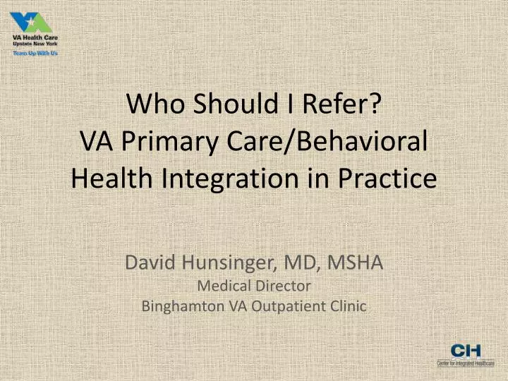 who should i refer va primary care behavioral health integration in practice