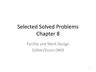 Selected Solved Problems Chapter 8