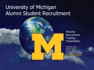 University of Michigan Alumni Student Recruitment
