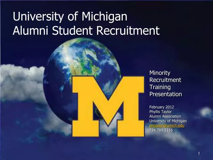 university of michigan alumni student recruitment