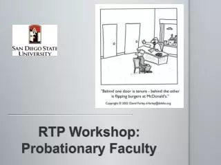 RTP Workshop: Probationary Faculty