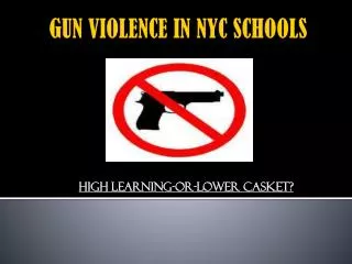 GUN VIOLENCE IN NYC SCHOOLS