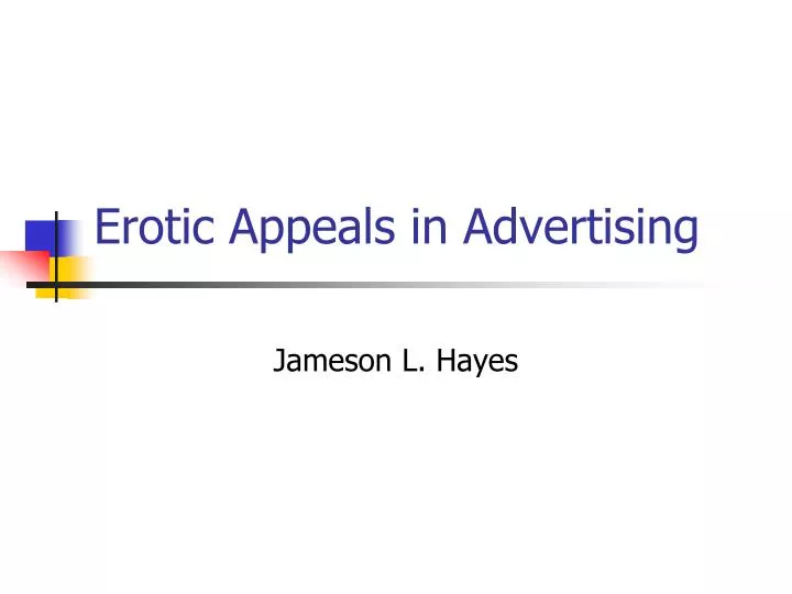 erotic appeals in advertising