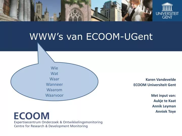 www s van ecoom ugent