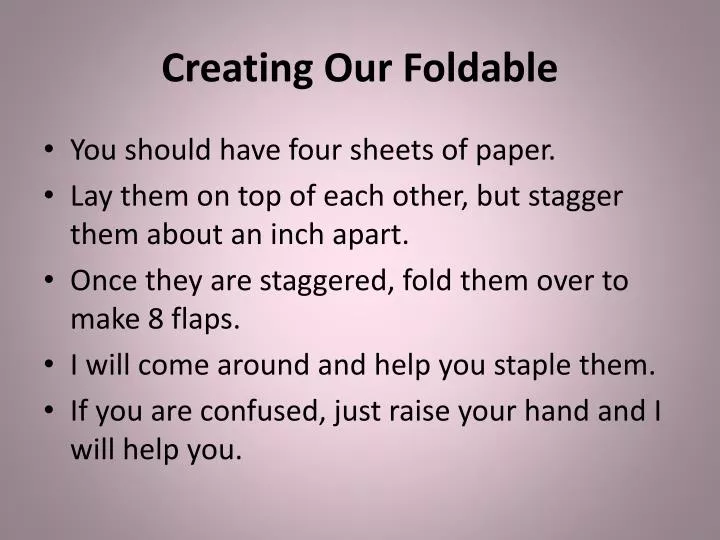 creating o ur foldable