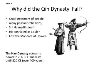 Why did the Qin Dynasty F all ?