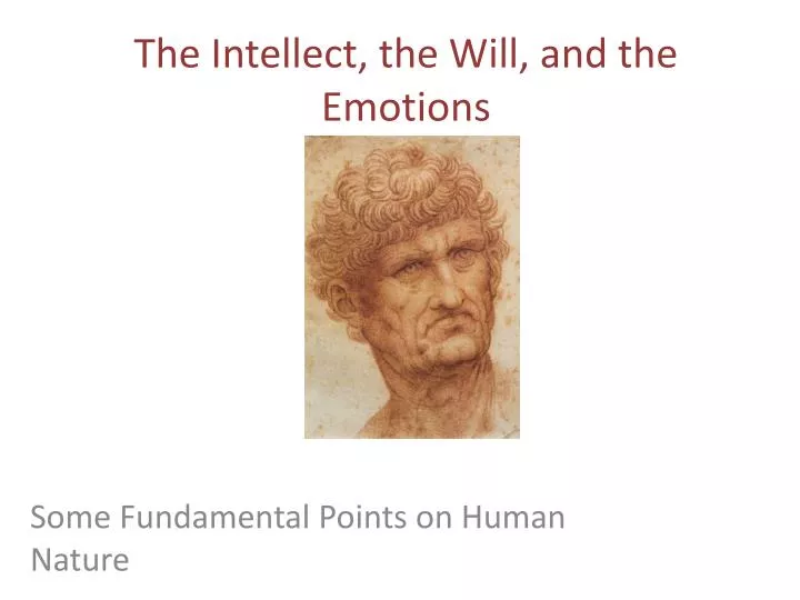 the intellect the will and the emotions