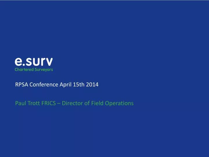 rpsa conference april 15th 2014