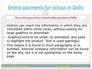 Now you can open an online payment for school in delhi accou