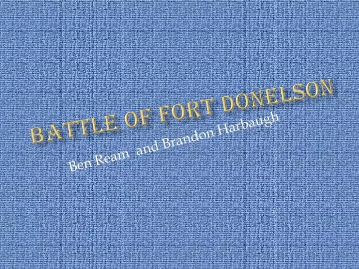 battle of fort donelson
