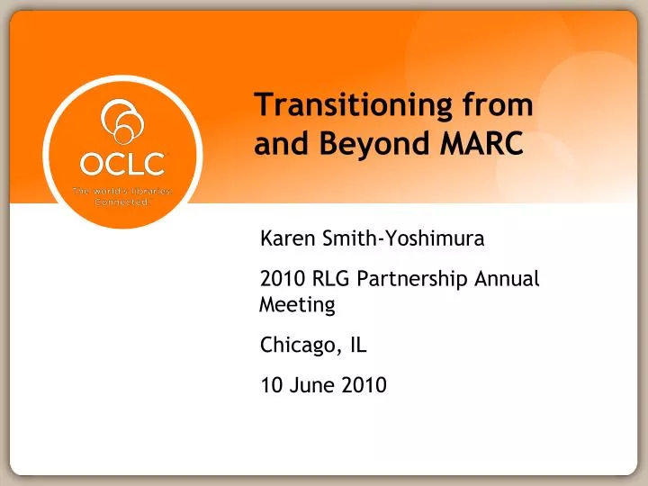 transitioning from and beyond marc