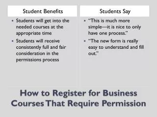 How to Register for Business Courses That Require Permission