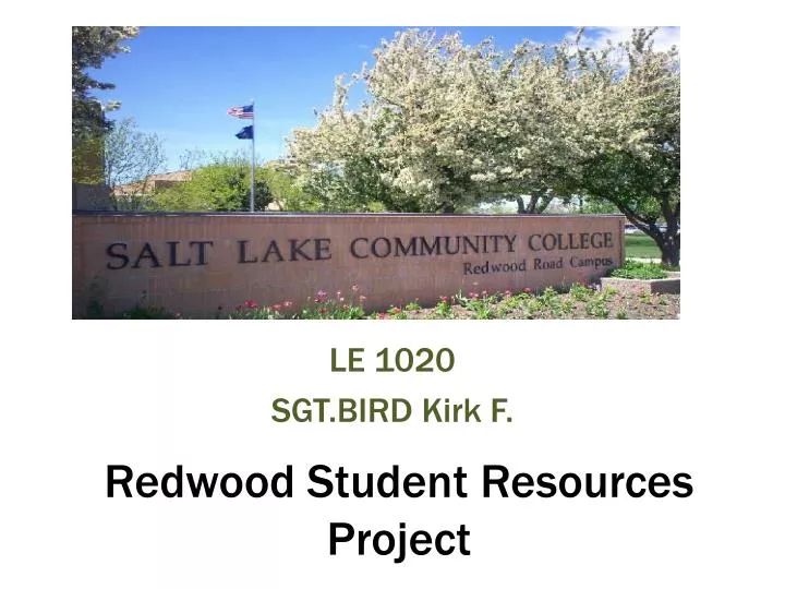 redwood student resources project