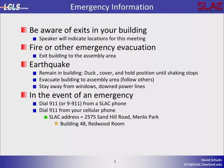 emergency information