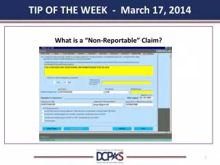 TIP OF THE WEEK - March 17, 2014