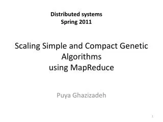 Scaling Simple and Compact Genetic Algorithms using MapReduce