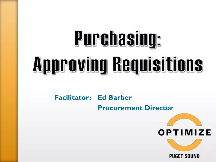 purchasing approving requisitions