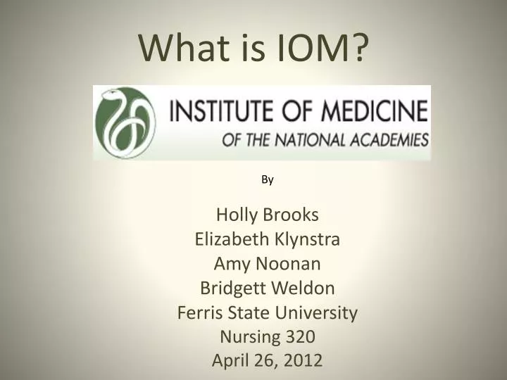 what is iom