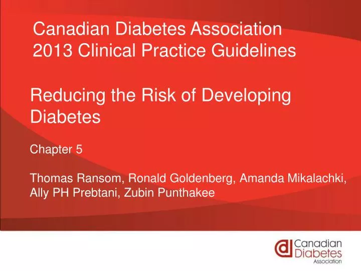 reducing the risk of developing diabetes