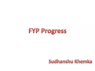 FYP Progress