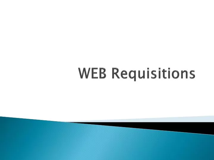 web requisitions