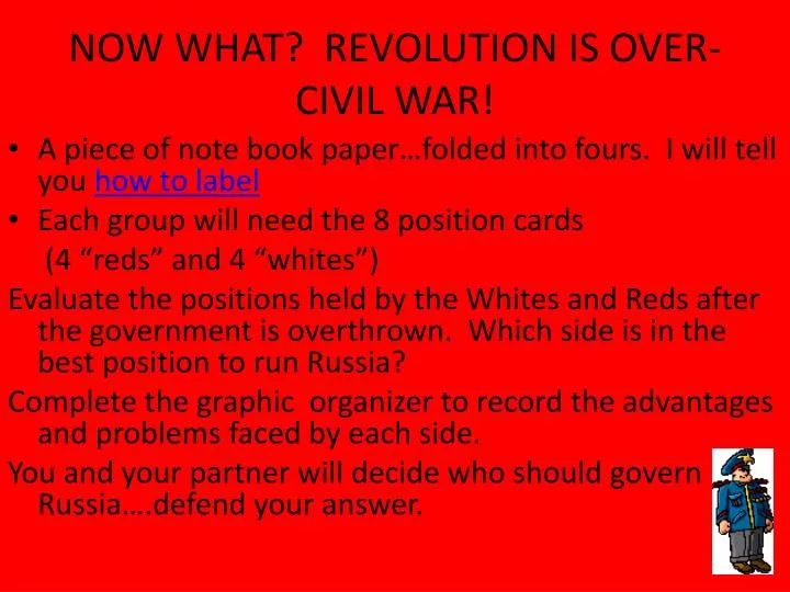now what revolution is over civil war