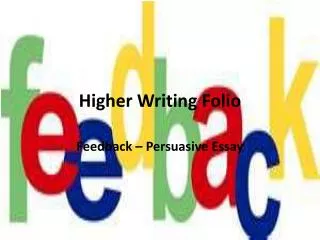higher writing folio