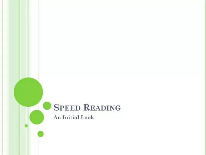 speed reading