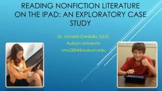 READING NONFICTION LITERATURE ON THE IPAD: AN EXPLORATORY CASE STUDY