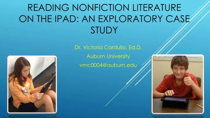 reading nonfiction literature on the ipad an exploratory case study