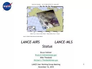 LANCE-AIRS LANCE-MLS Status