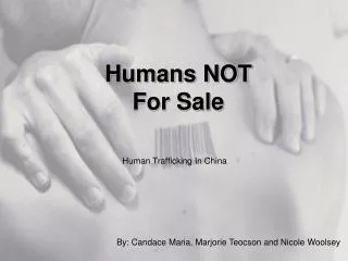 Humans NOT For Sale