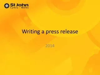 Writing a press release
