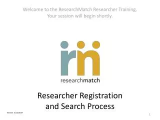 Researcher Registration and Search Process