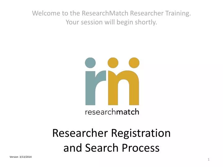 researcher registration and search process