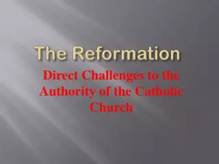 The Reformation